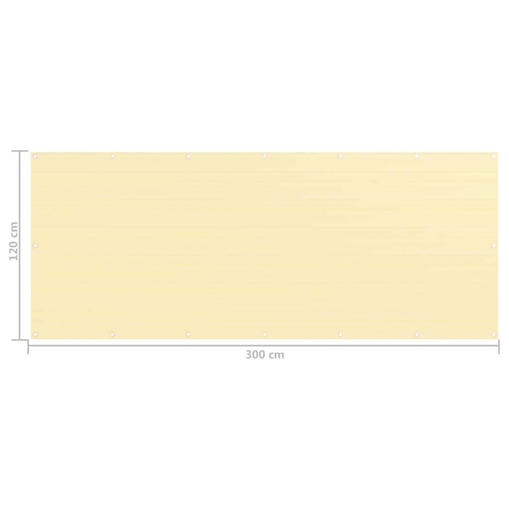 Toldo para balcón HDPE 120x300 cm gris antracita y blanco