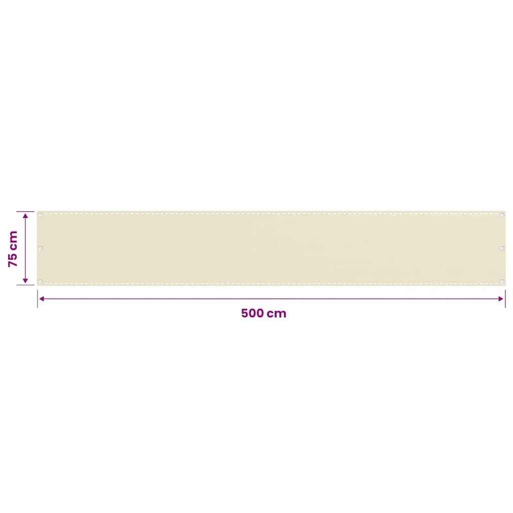 Toldo para balcón HDPE 75x500 cm gris antracita