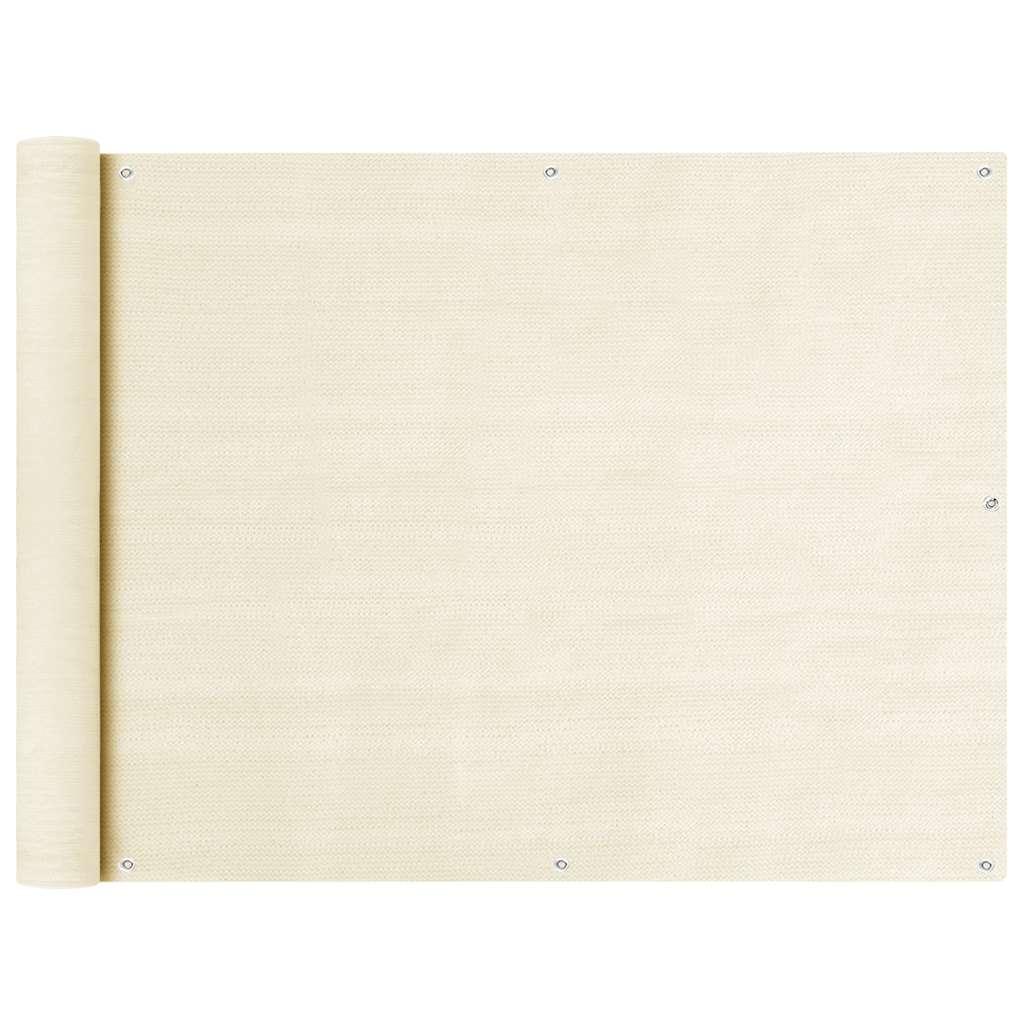 Toldo para balcón HDPE amarillo y blanco 90x300 cm