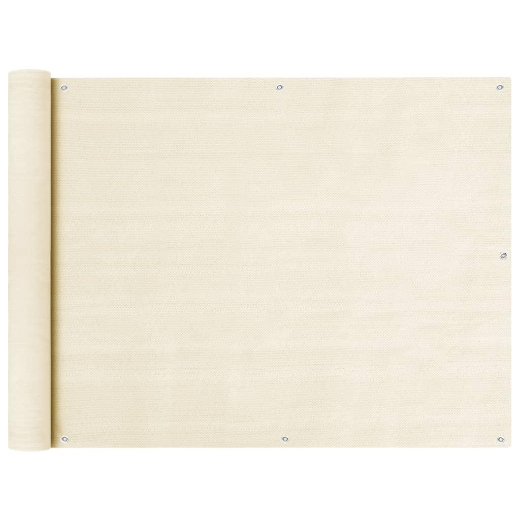 Toldo para balcón HDPE 90x400 cm gris antracita y blanco