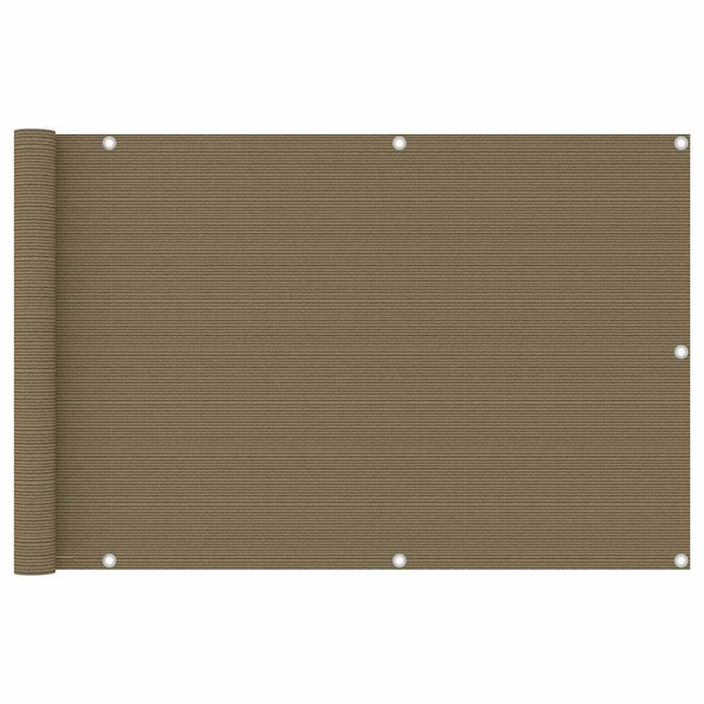 Toldo para balcón HDPE 90x400 cm gris antracita y blanco