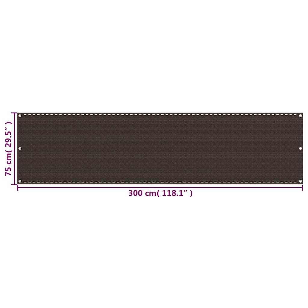 Toldo para balcón HDPE 75x300 cm