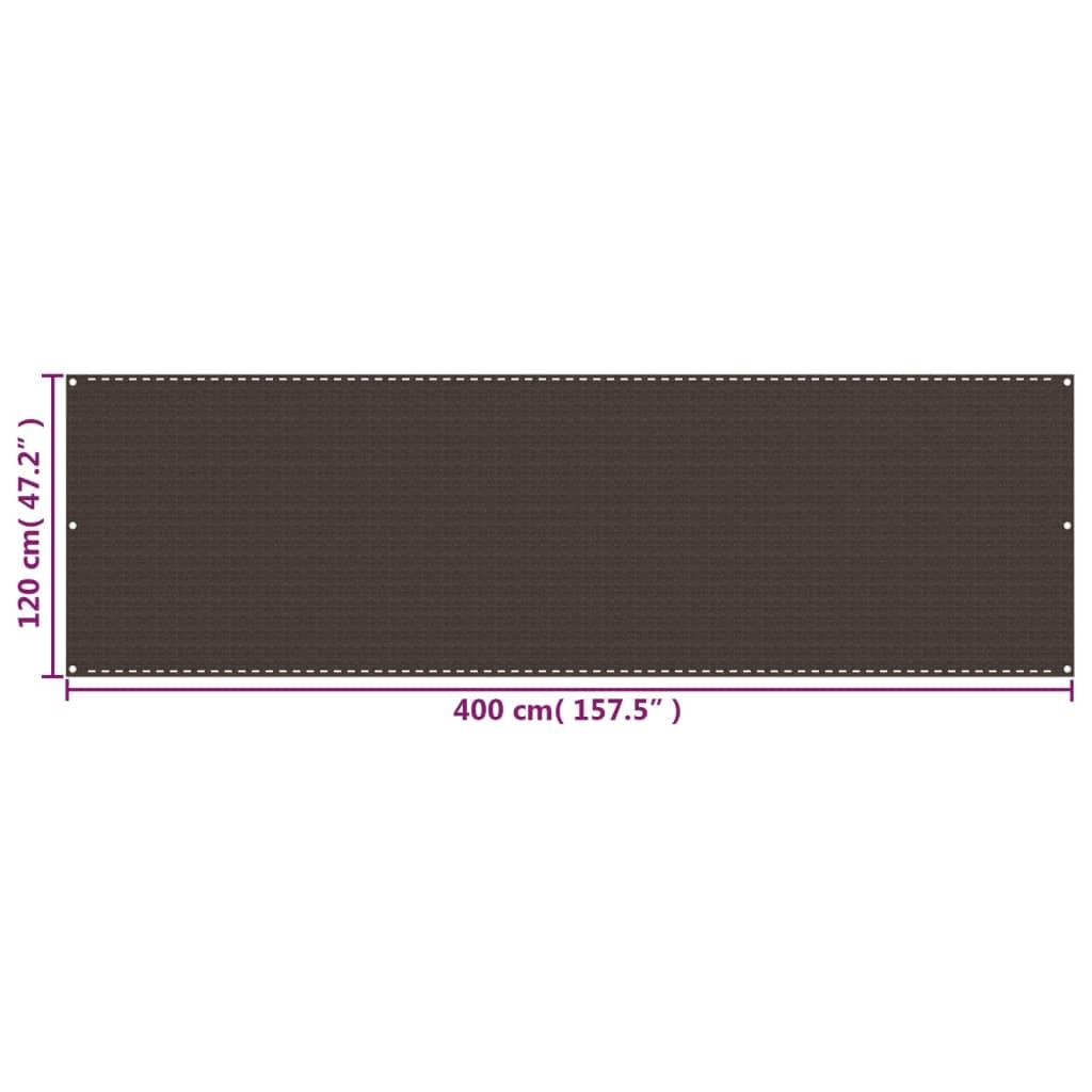 Toldo para balcón HDPE 120x400 cm