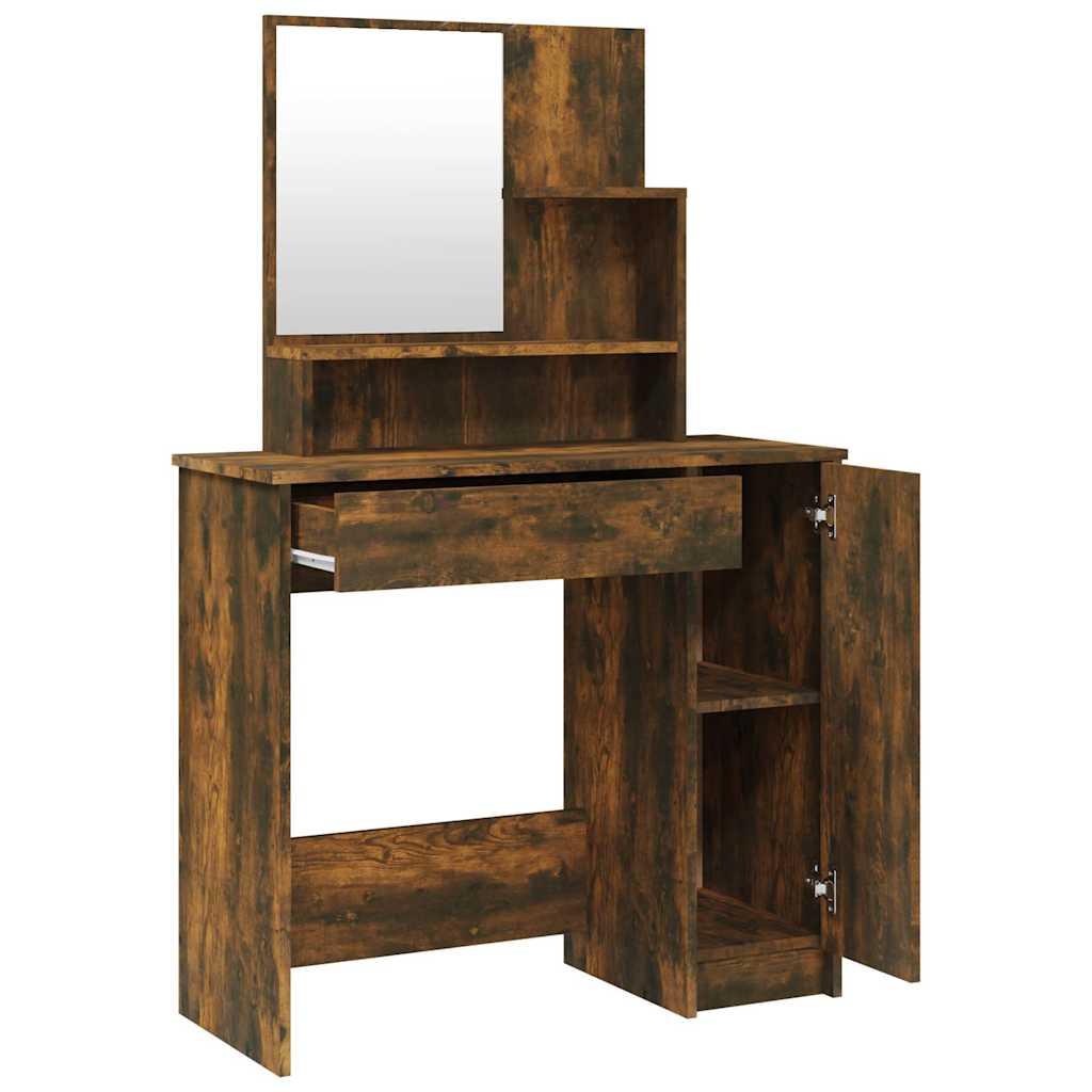 Juego de tocador color roble ahumado 74,5x40x141 cm
