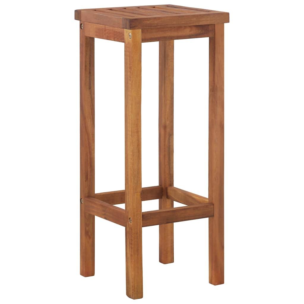 Taburetes de barra de cocina 4 unidades madera maciza acacia
