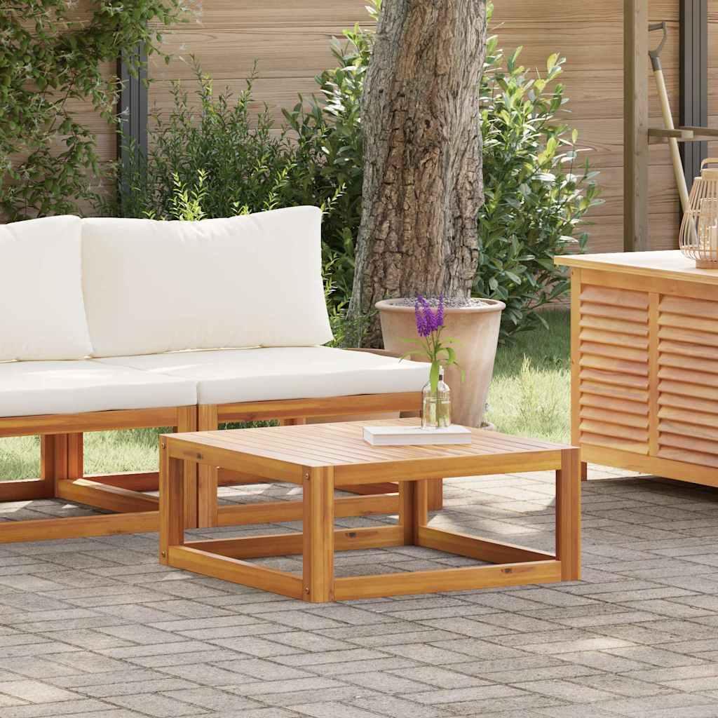 Set de sofá de jardín 2 pzas con cojín madera maciza de acacia