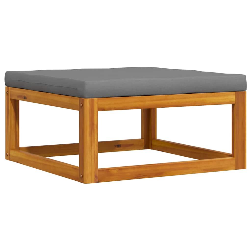 Reposapiés con cojín madera maciza de acacia