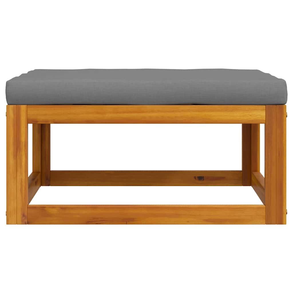 Reposapiés con cojín madera maciza de acacia