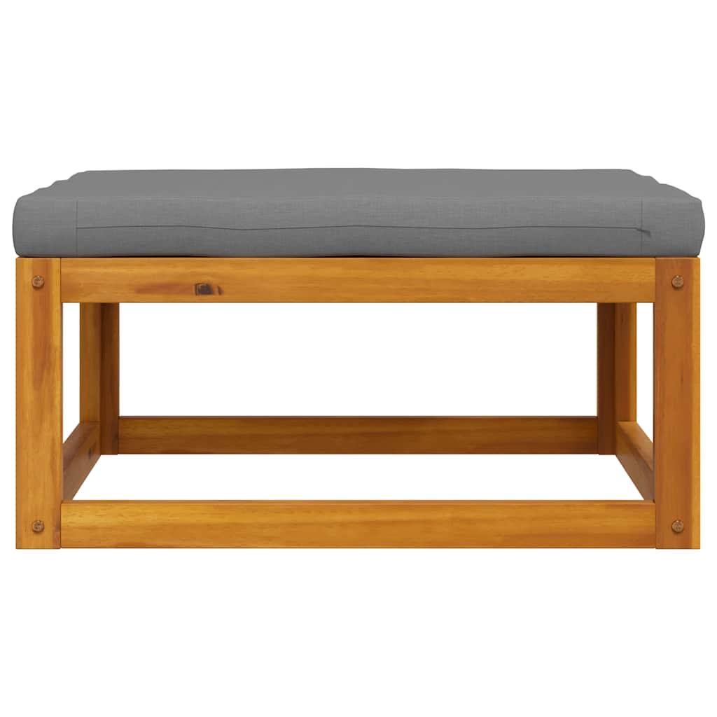 Reposapiés con cojín madera maciza de acacia