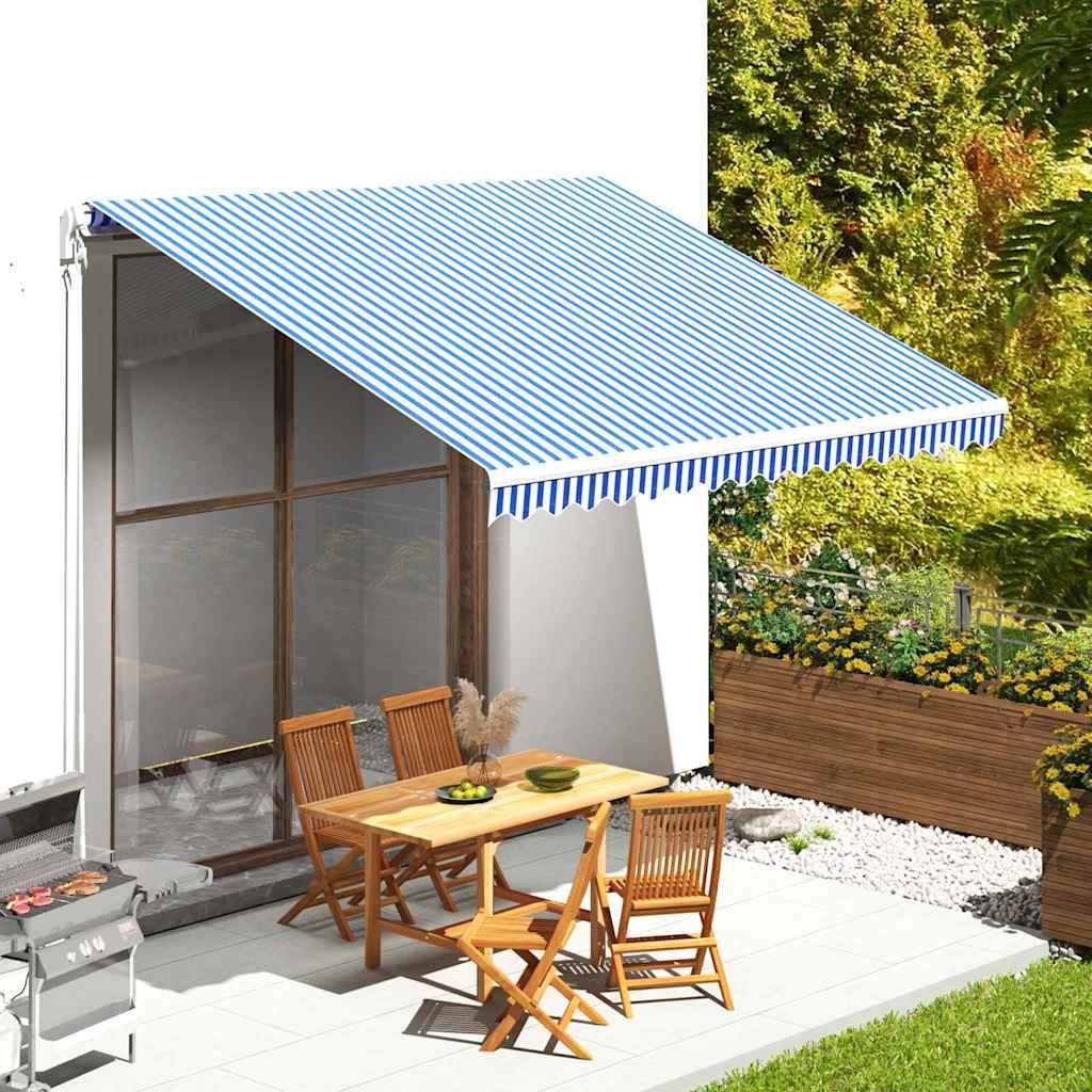Tela de repuesto para toldo amarillo y naranja 4,5x3,5 m poliéster