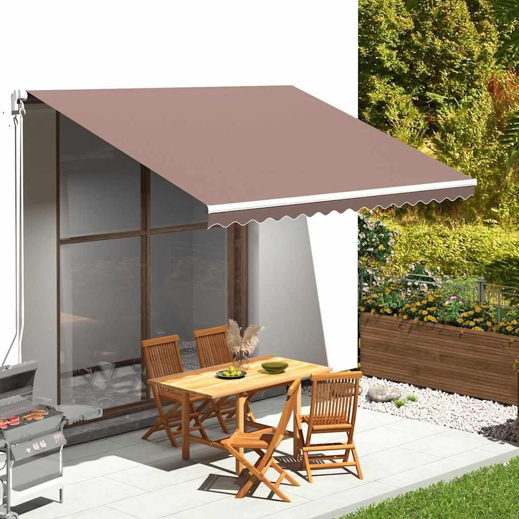 Tela de repuesto para toldo gris antracita 400x350 cm poliéster