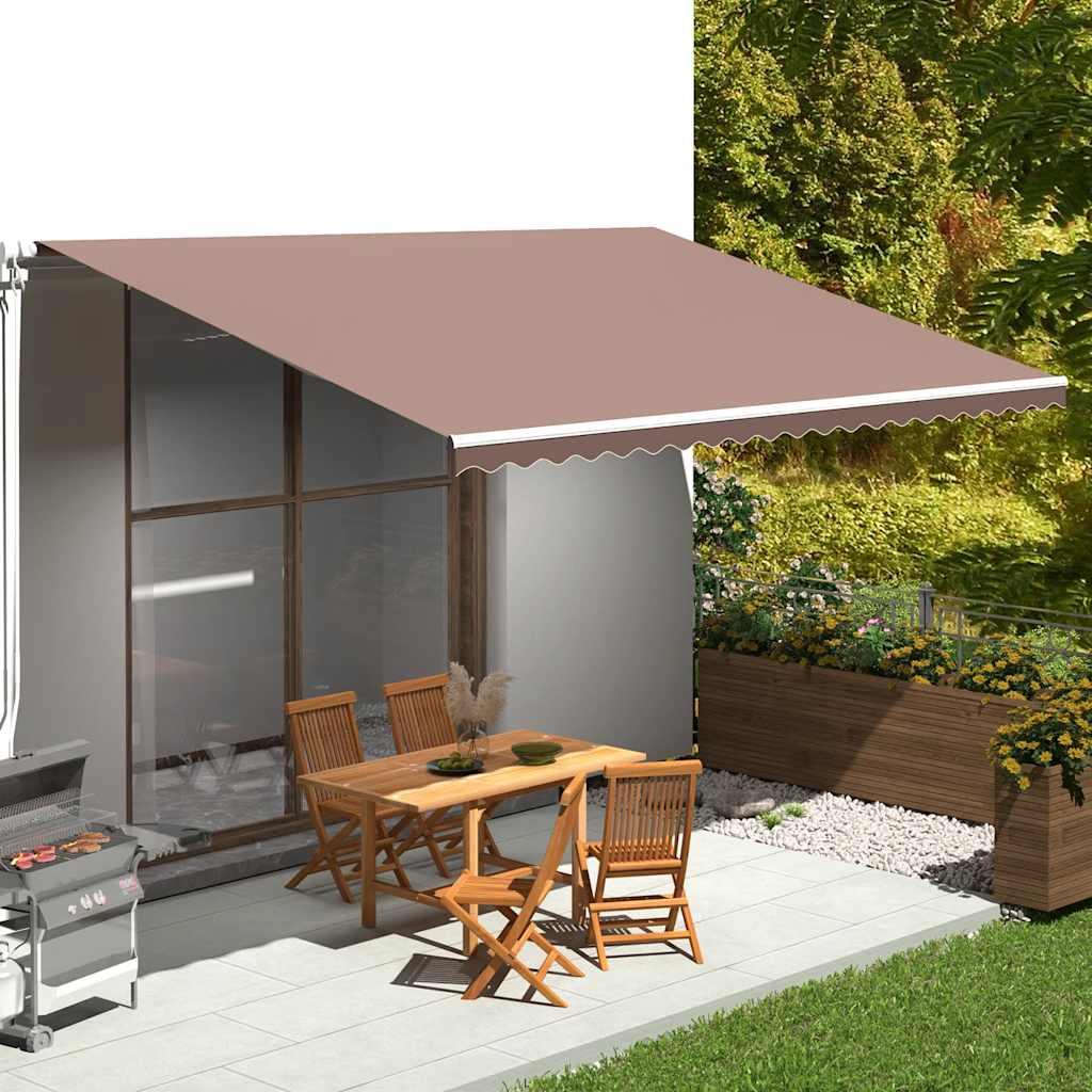 Tela de repuesto para toldo gris antracita 400x350 cm poliéster