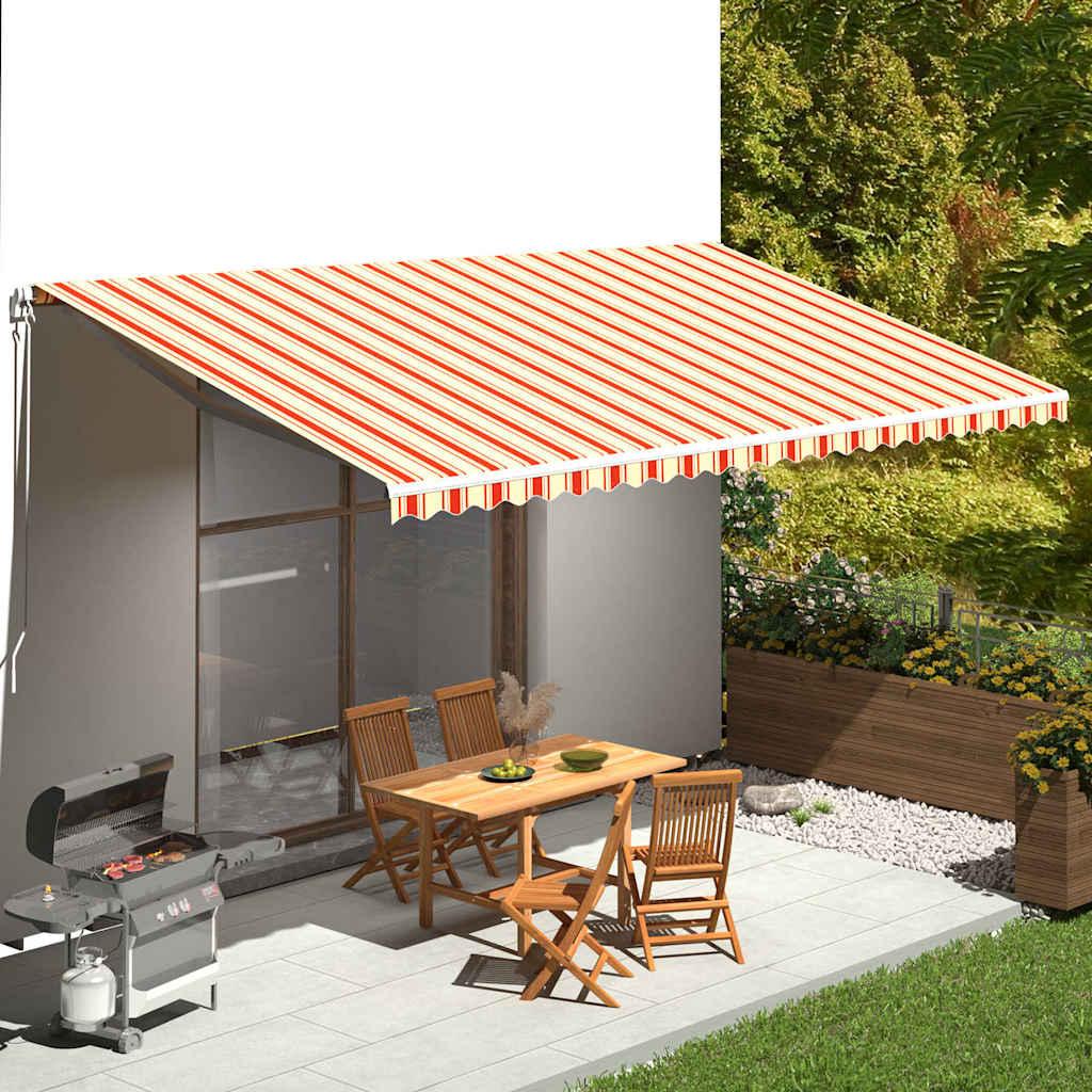 Tela de repuesto para toldo amarillo y naranja 600x350 cm poliéster