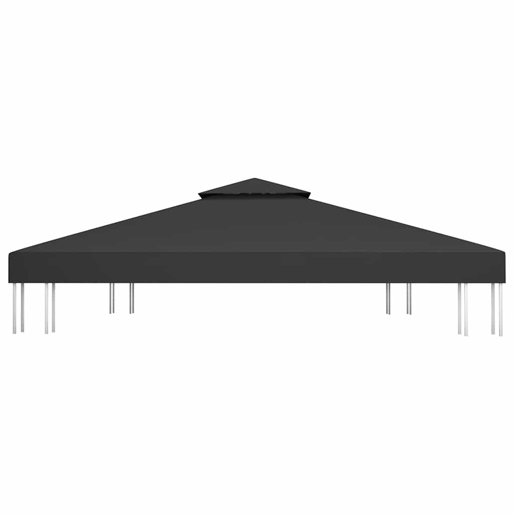 Toldo de cenador 2 niveles 310 g/m² 4x3 m gris antracita