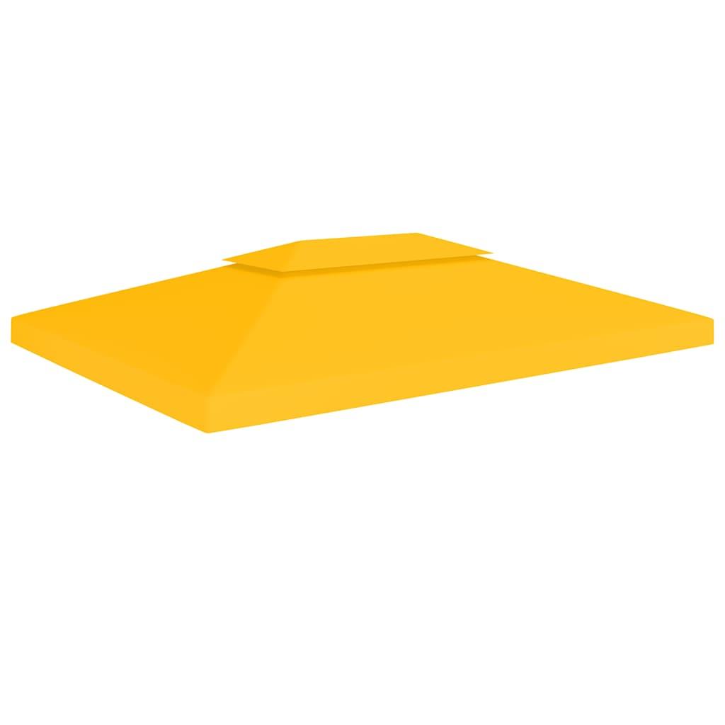 Toldo de cenador 2 niveles 310 g/m² 4x3 m gris antracita