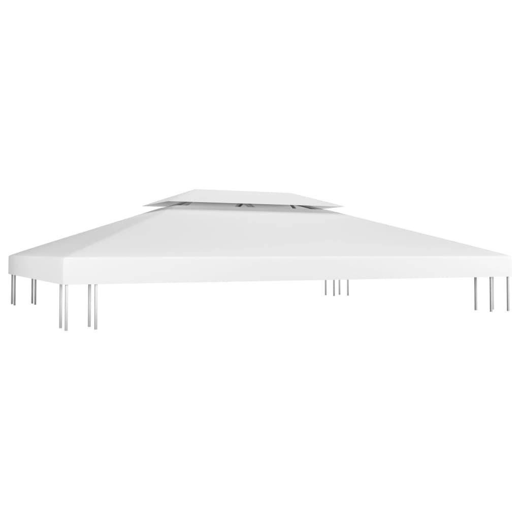 Toldo de cenador 2 niveles 310 g/m² 4x3 m gris antracita