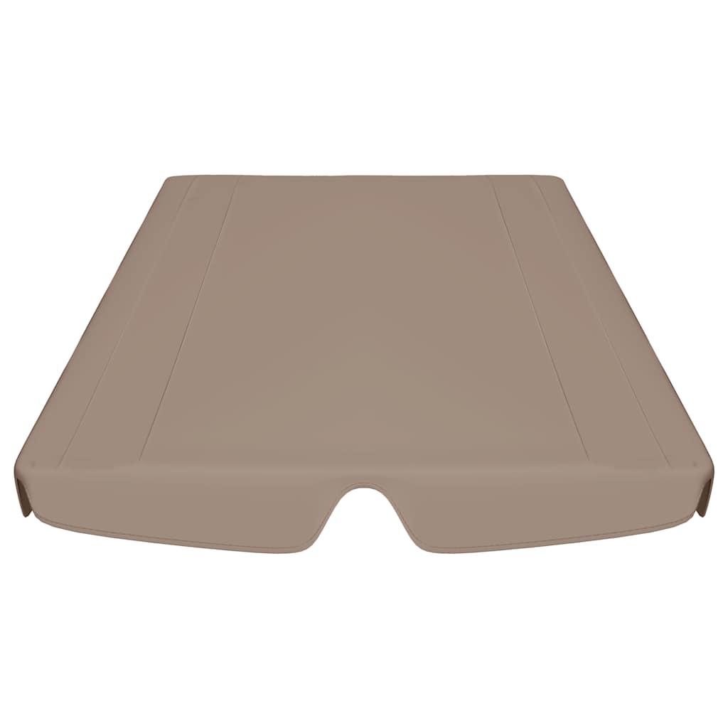 Dosel de repuesto columpio jardín gris taupe 188/168x145/110 cm