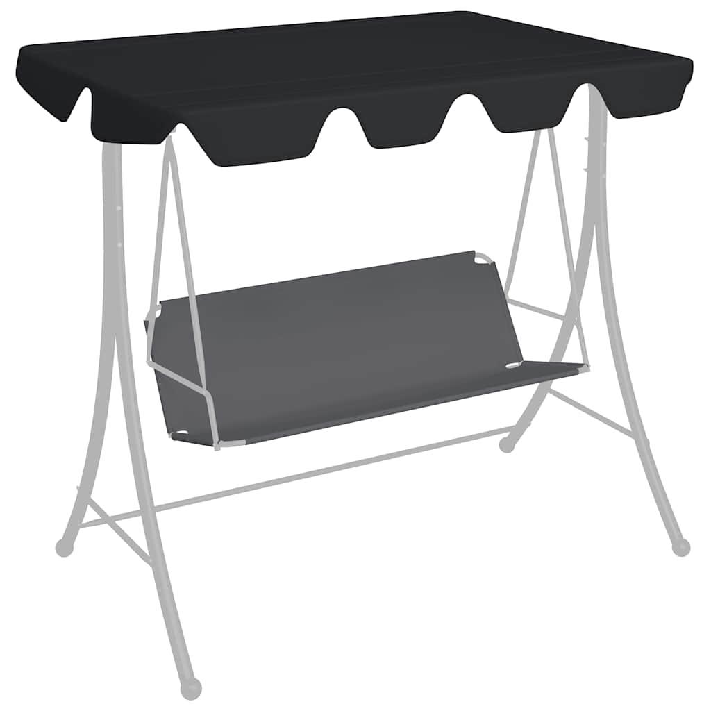 Dosel de repuesto columpio jardín gris taupe 188/168x145/110 cm