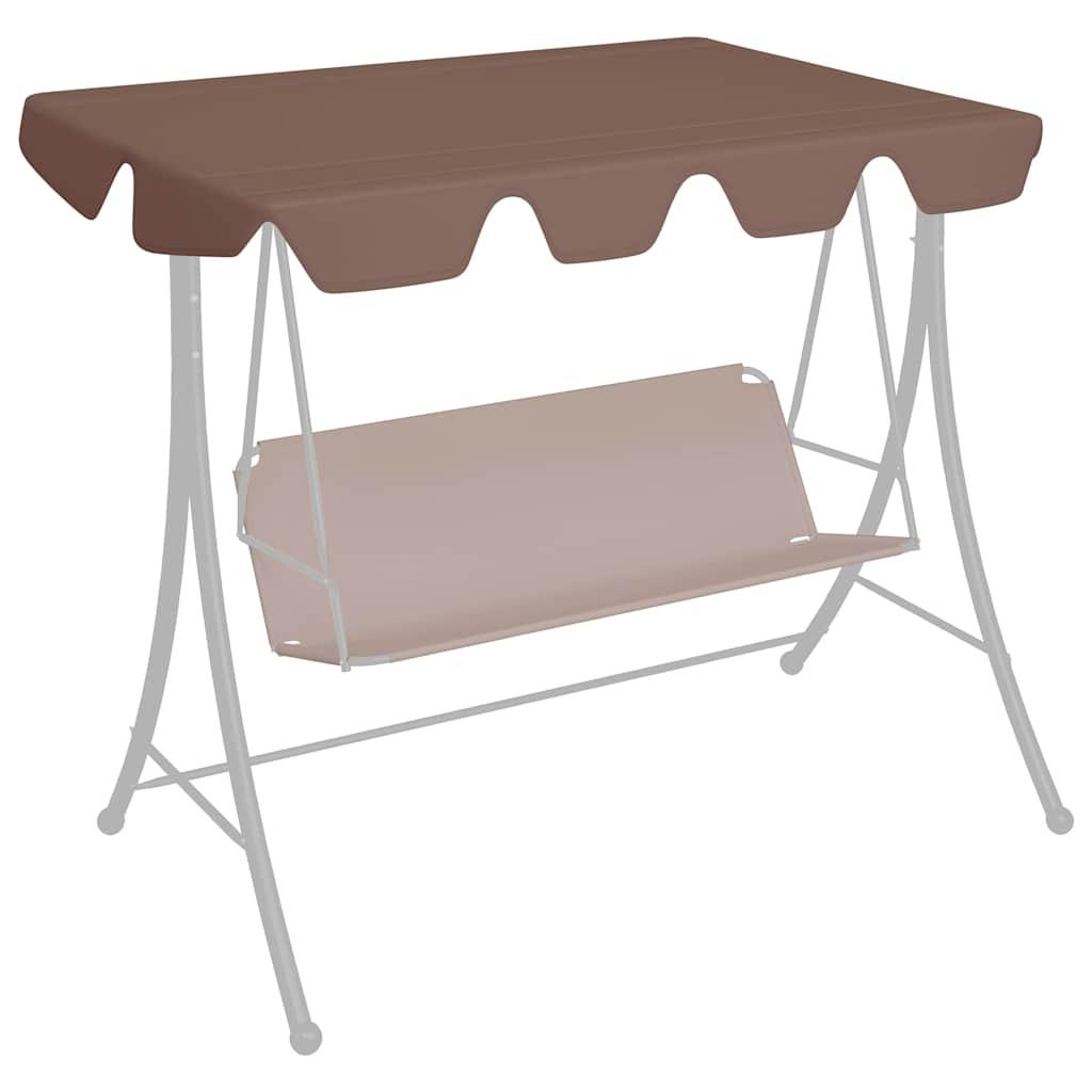 Dosel de repuesto columpio de jardín naranja 150/130x105/70 cm