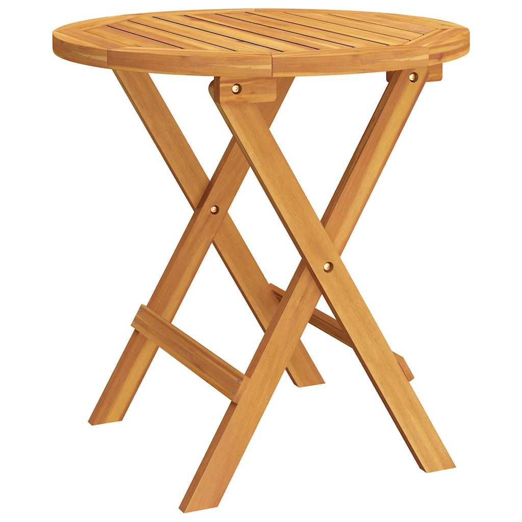 Mesa bistró de terraza madera maciza de acacia 55x54x71 cm