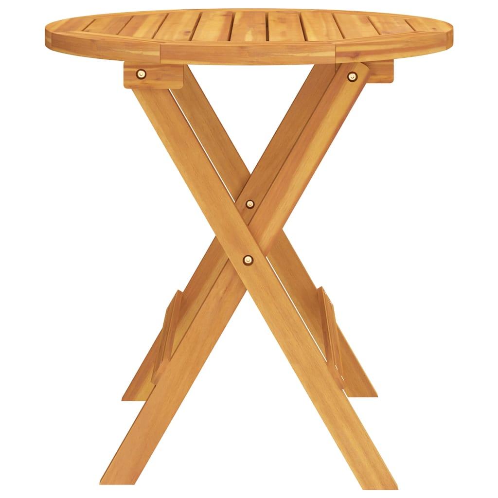 Mesa bistró de terraza madera maciza de acacia