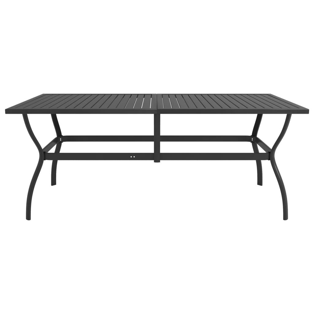 Mesa de jardín de acero gris antracita 100x100x72 cm