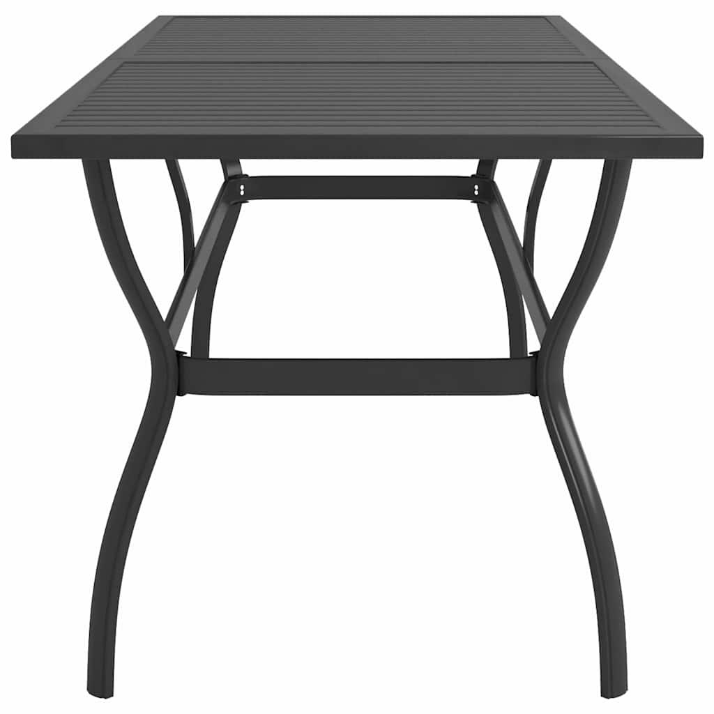 Mesa de jardín de acero gris antracita 100x100x72 cm