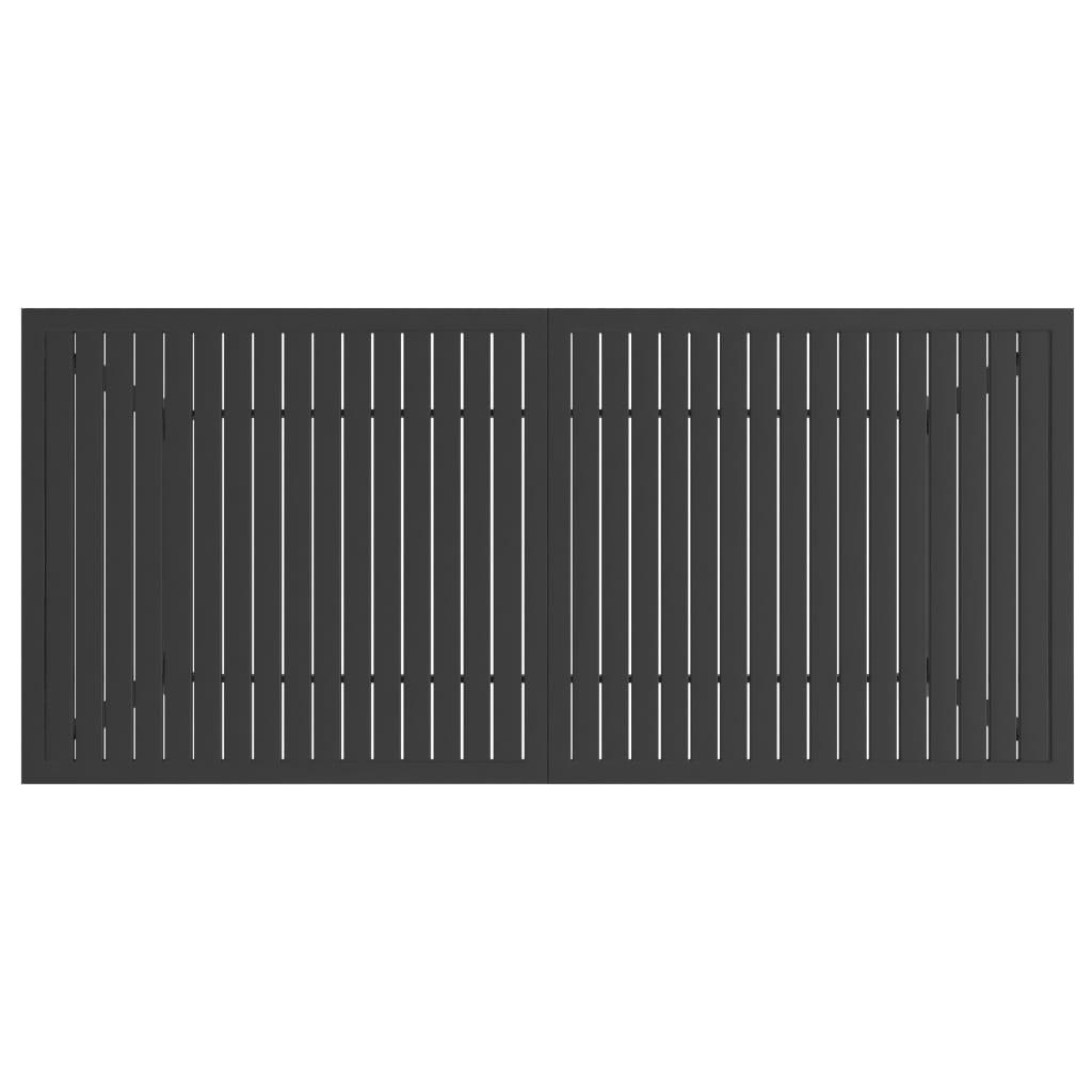 Mesa de jardín de acero gris antracita 100x100x72 cm