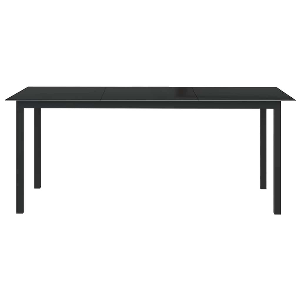 Mesa de jardín de aluminio y vidrio gris claro 150x90x74 cm