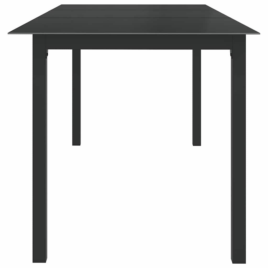 Mesa de jardín de aluminio y vidrio gris claro 150x90x74 cm