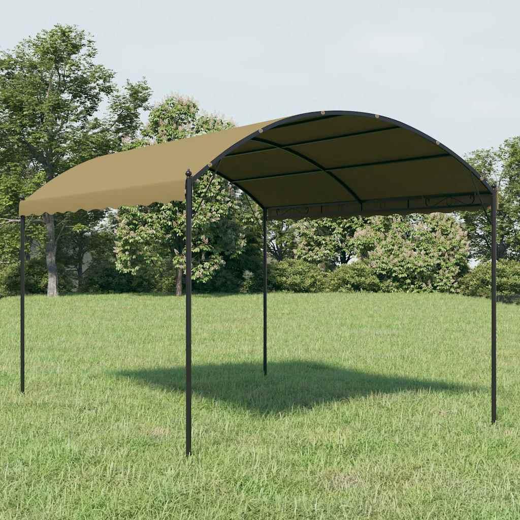 Cenador gris antracita 384x281x270 cm 180 g/m²