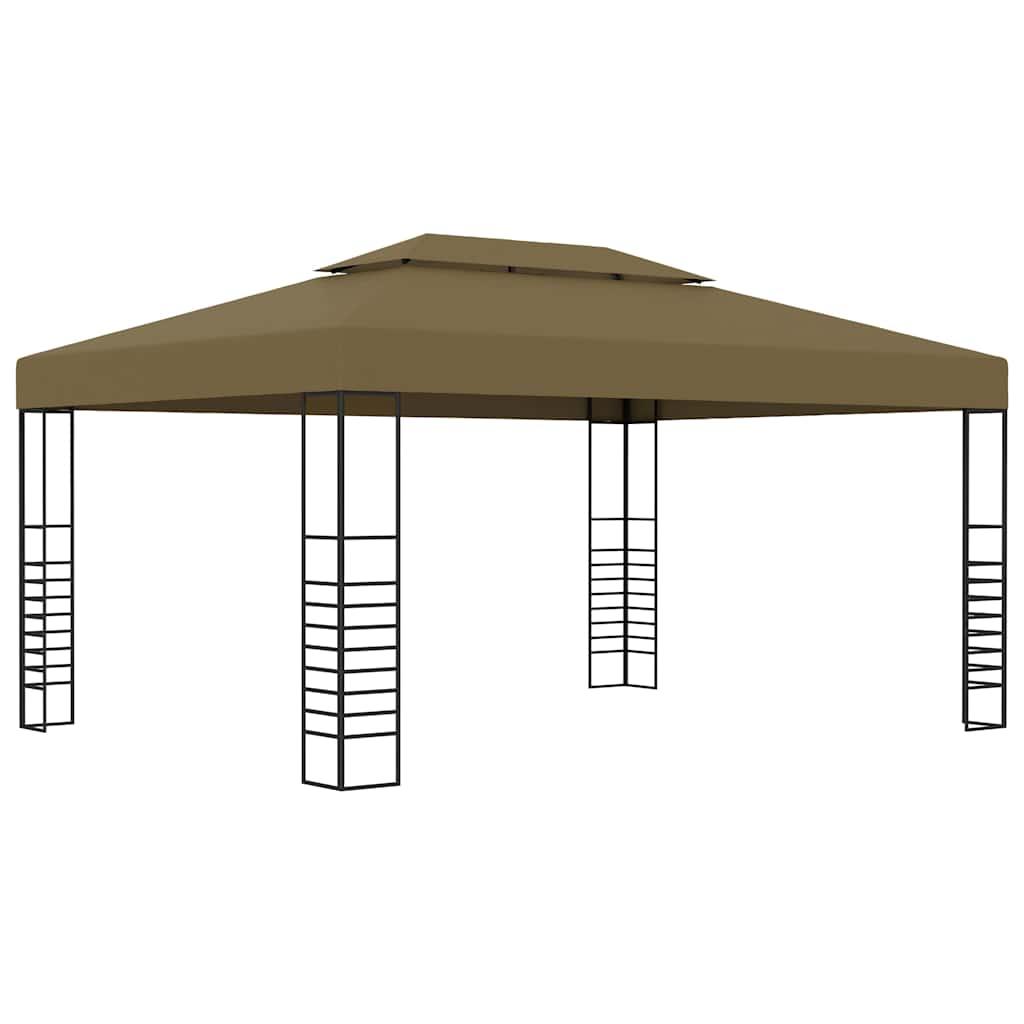 Cenador gris antracita 384x281x270 cm 180 g/m²