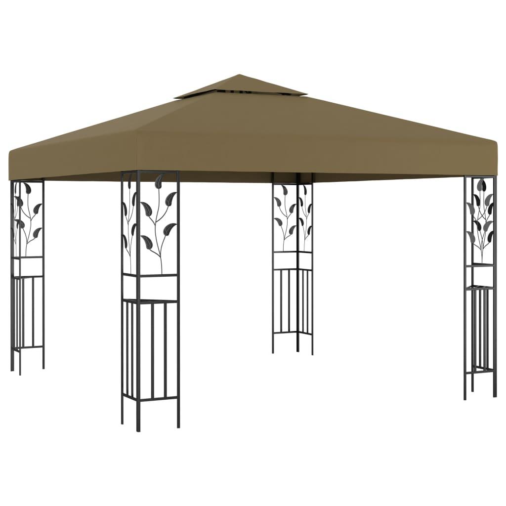 Cenador gris antracita 384x281x270 cm 180 g/m²