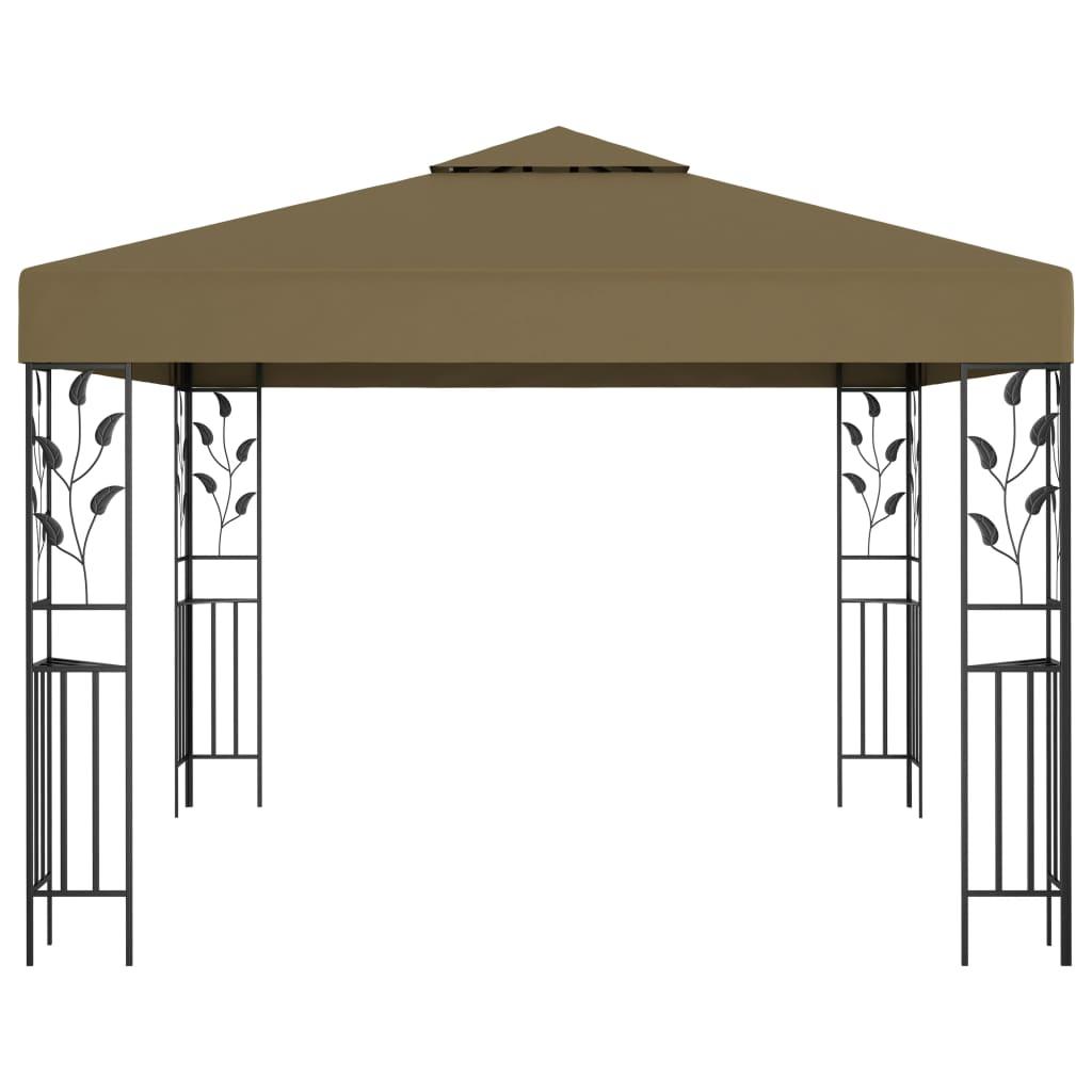 Cenador gris antracita 384x281x270 cm 180 g/m²