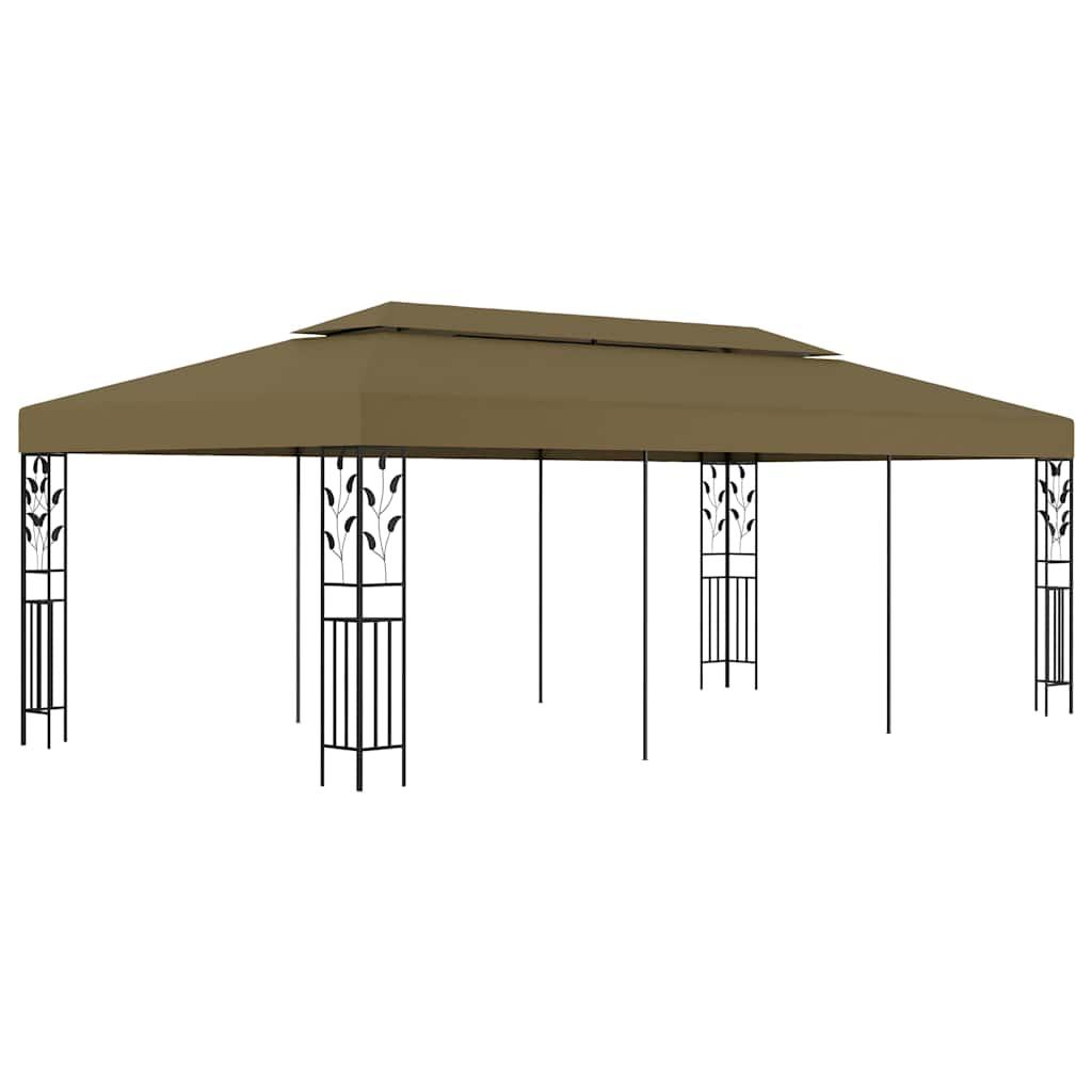 Cenador gris antracita 384x281x270 cm 180 g/m²