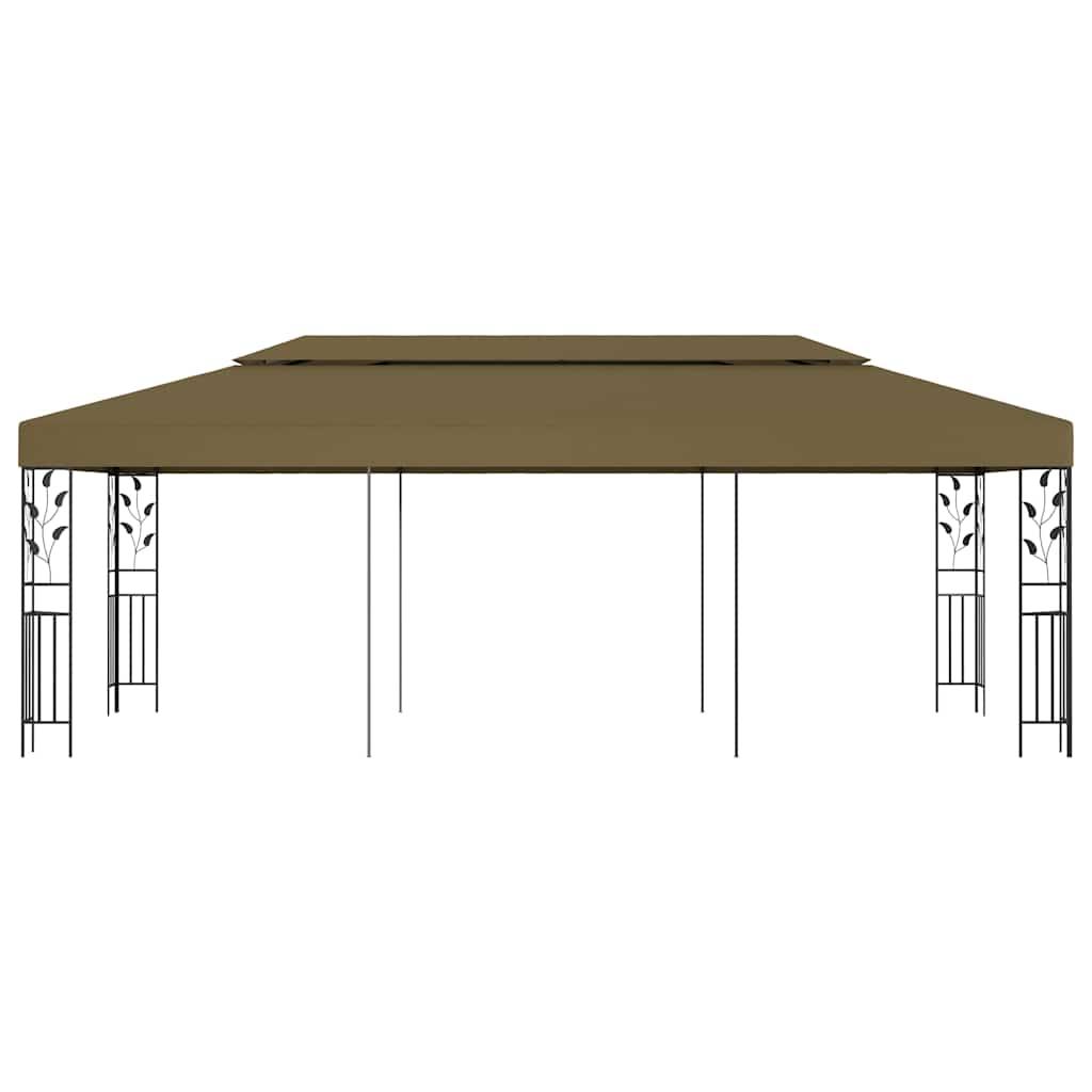 Cenador gris antracita 384x281x270 cm 180 g/m²