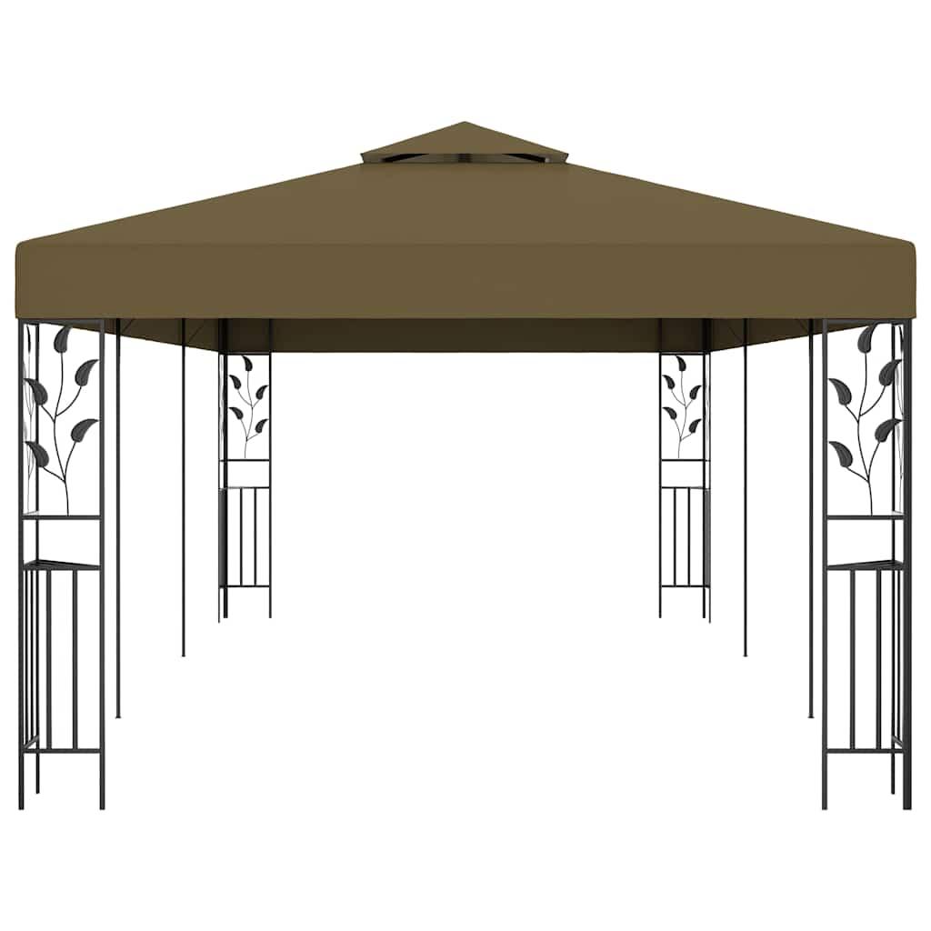 Cenador gris antracita 384x281x270 cm 180 g/m²