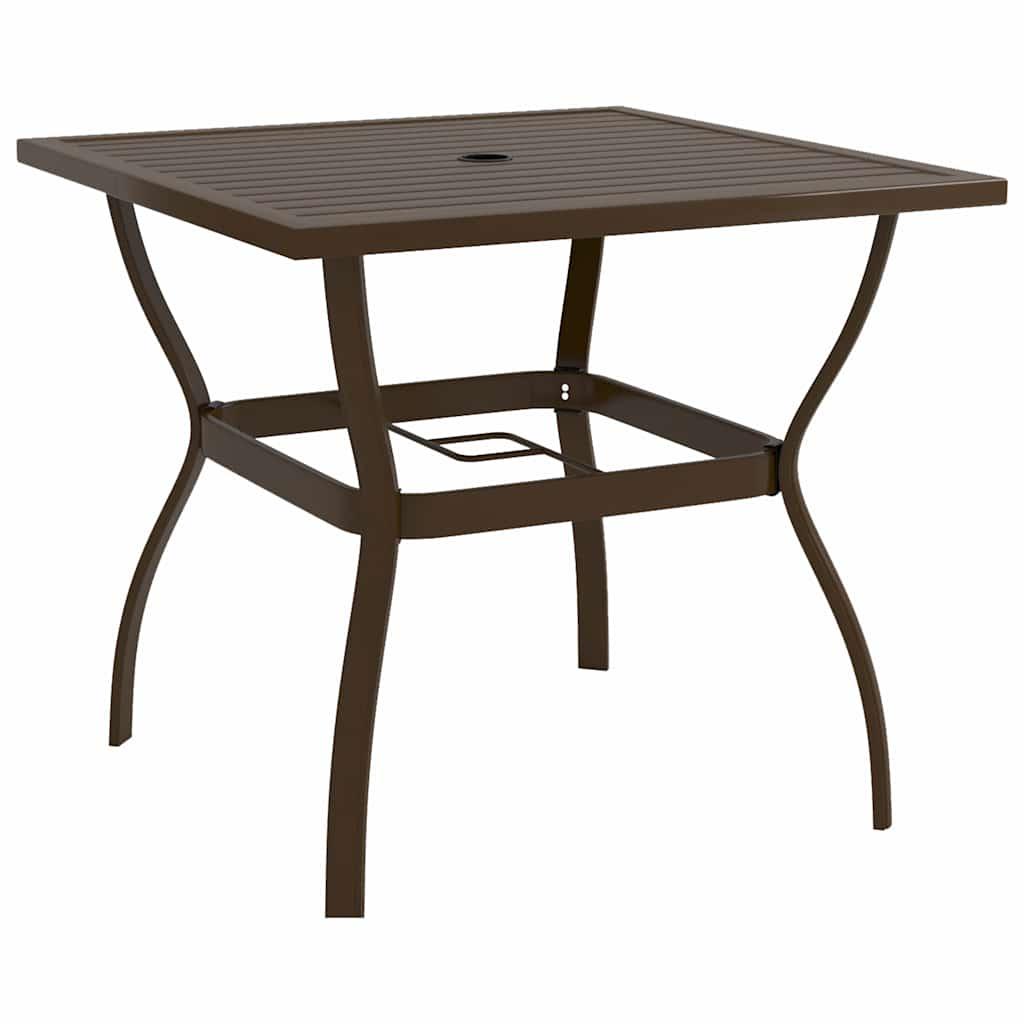 Mesa de jardín de acero gris antracita 100x100x72 cm