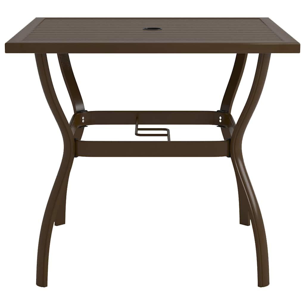 Mesa de jardín de acero gris antracita 100x100x72 cm