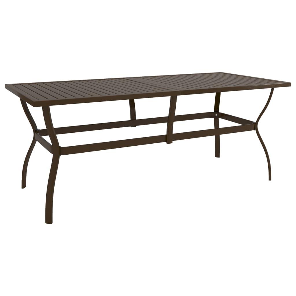 Mesa de jardín de acero gris antracita 100x100x72 cm