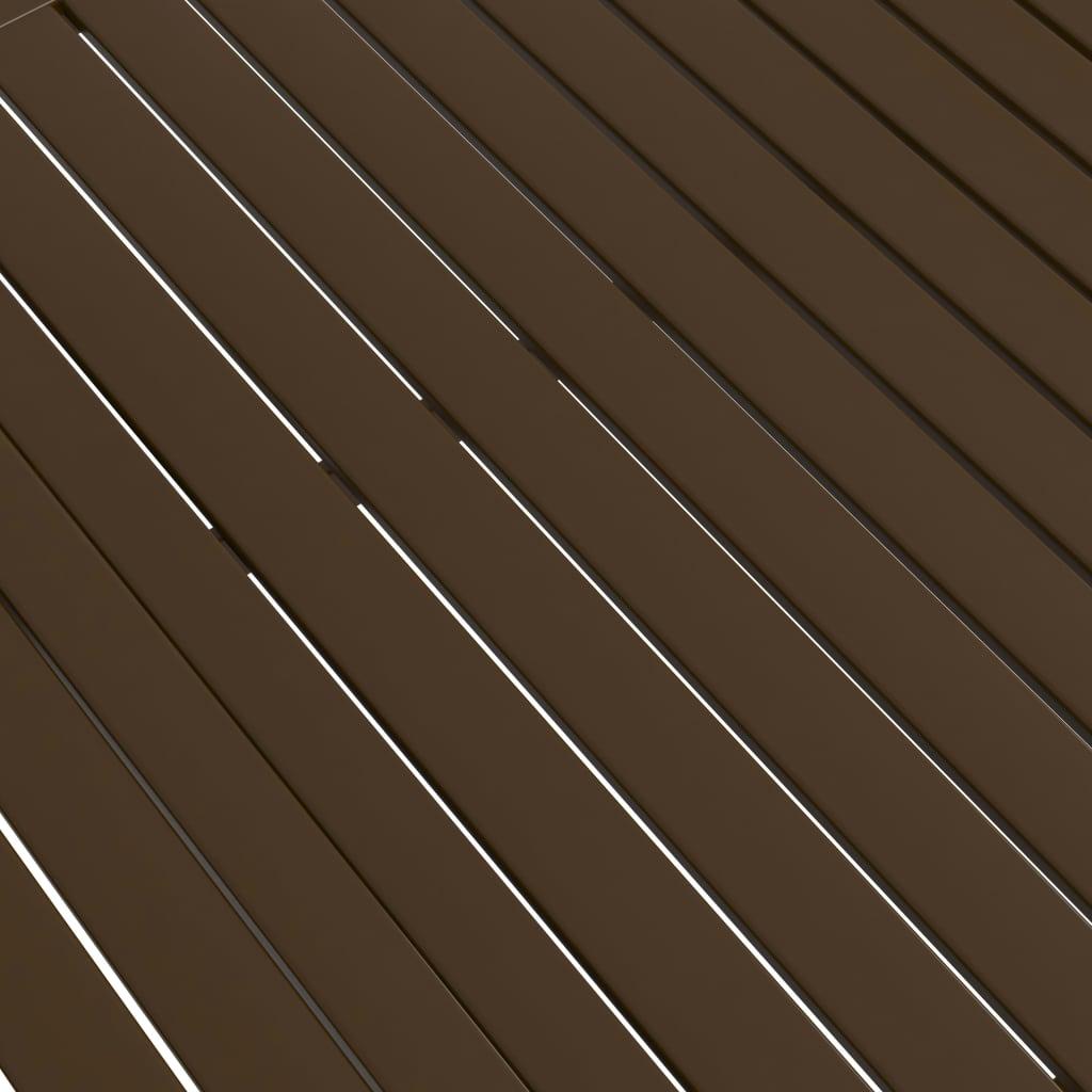 Mesa de jardín de acero gris antracita 100x100x72 cm