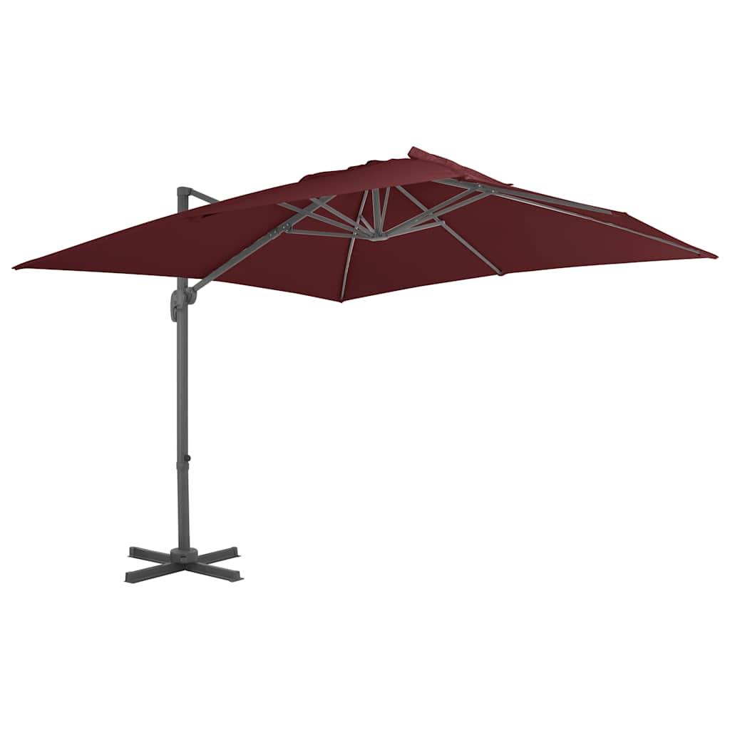Sombrilla jardín voladiza con palo de aluminio taupe 300x300 cm