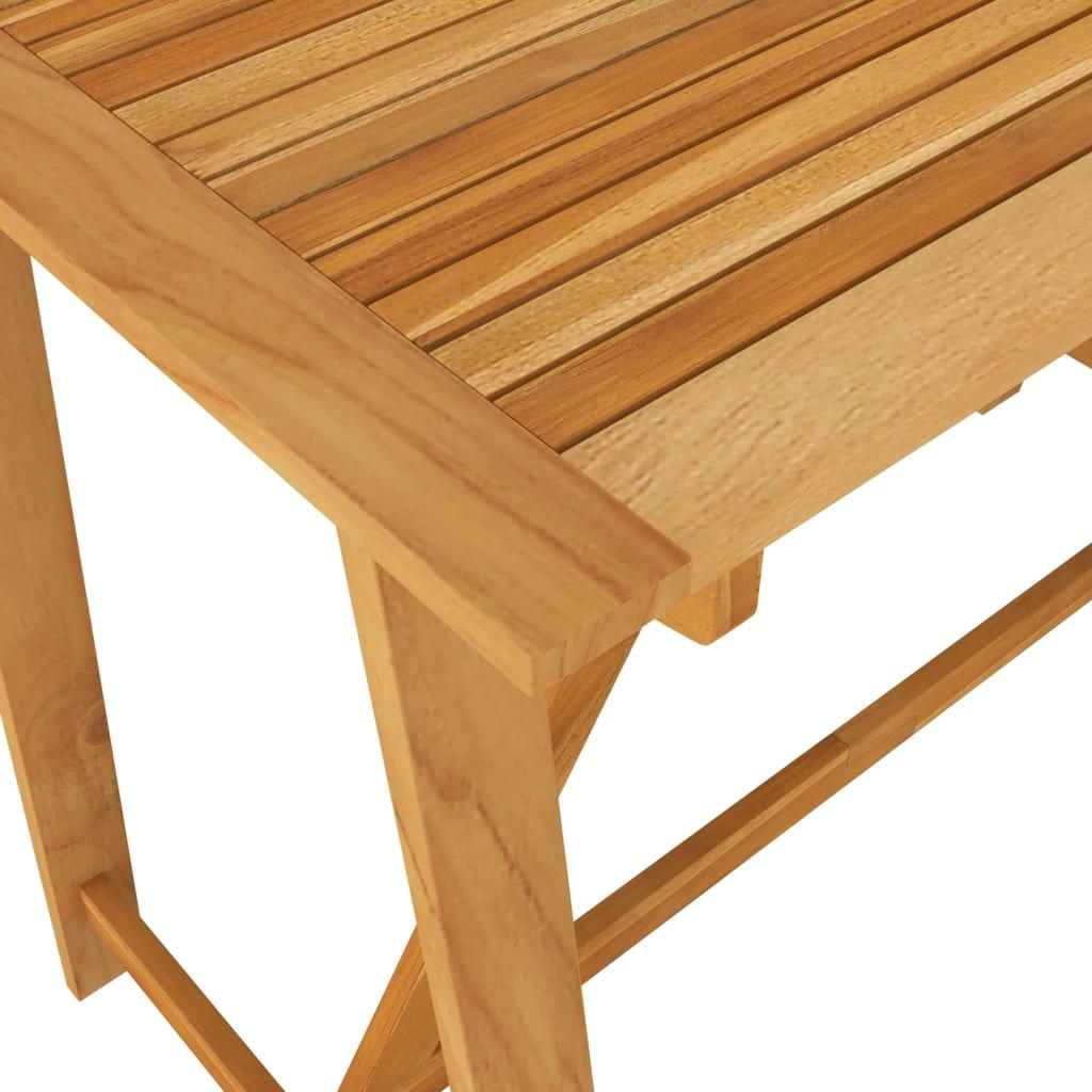 Mesa alta de jardín madera maciza de acacia