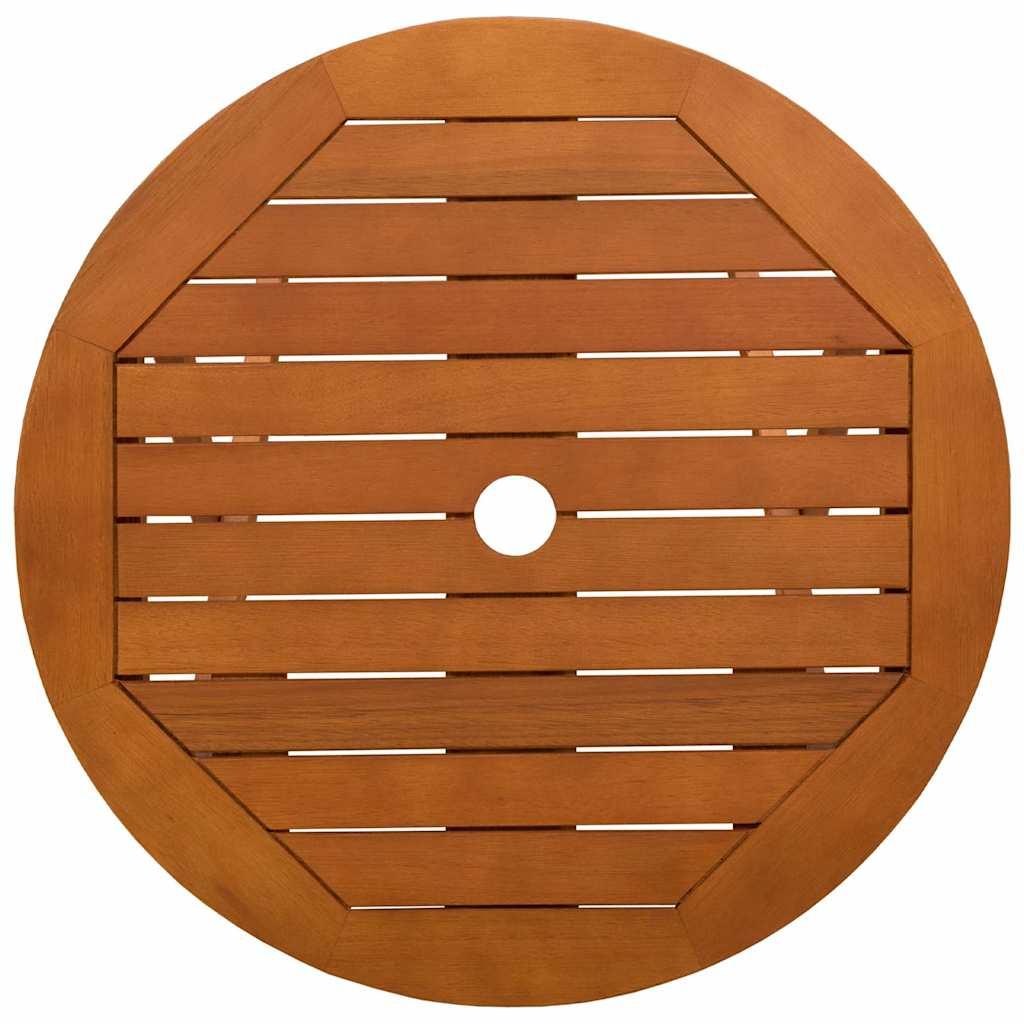 Mesa jardín plegable 160x85x75 cm madera maciza de eucalipto
