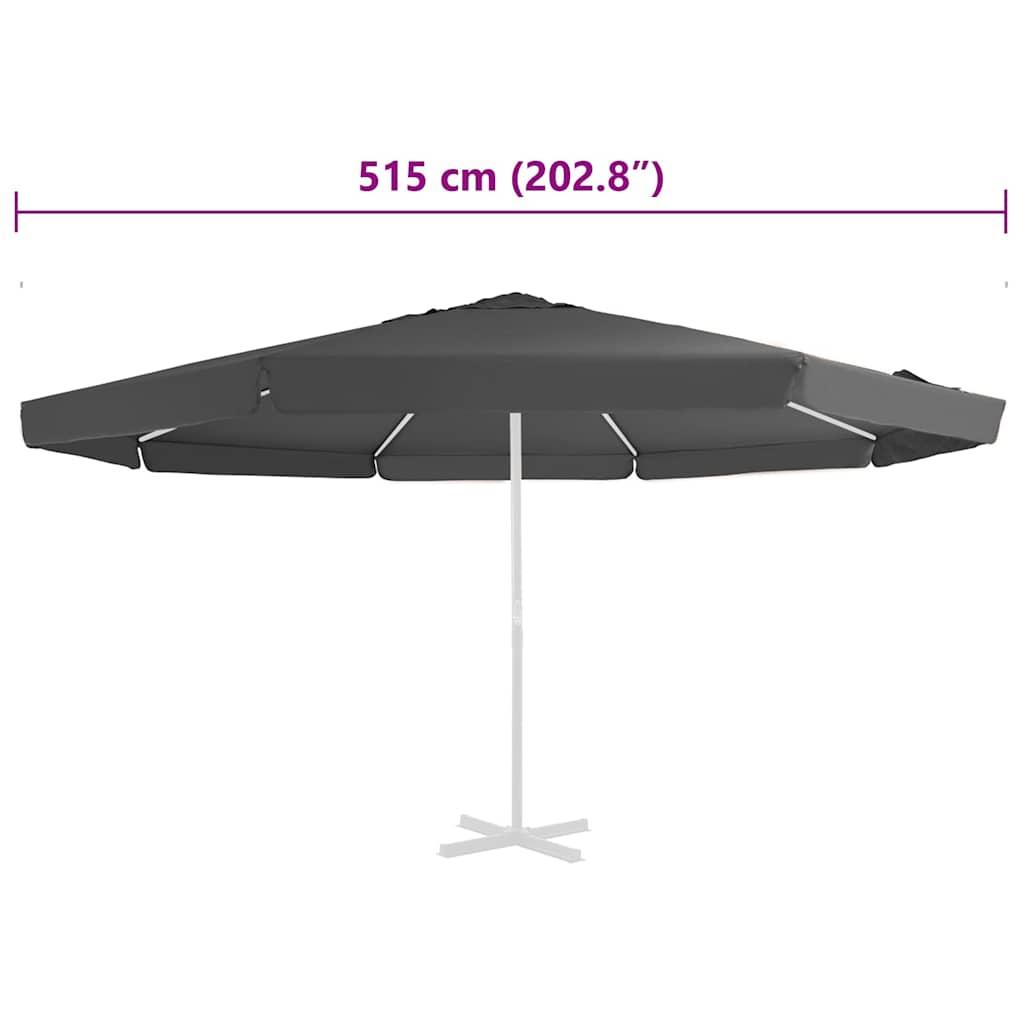 Tela de repuesto para sombrilla gris antracita 515 cm