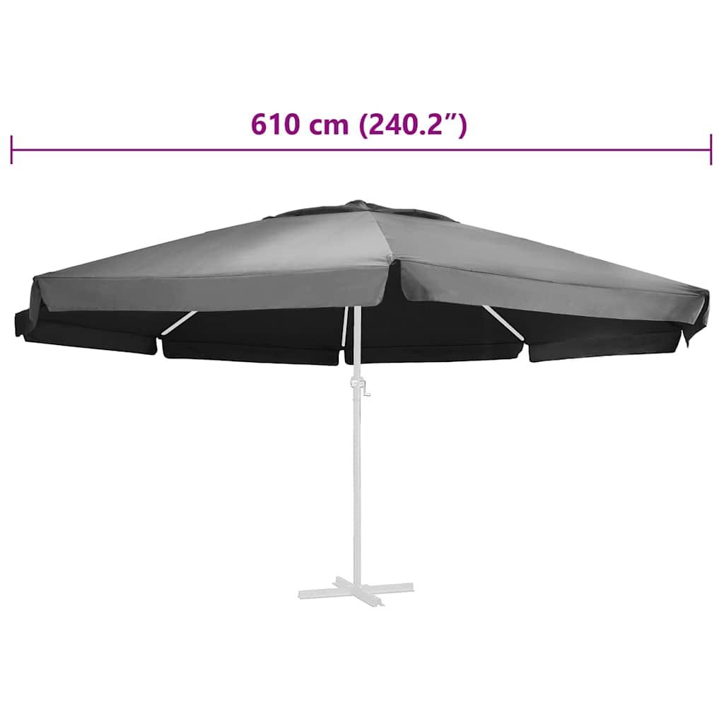 Tela de repuesto para sombrilla gris antracita 300 cm
