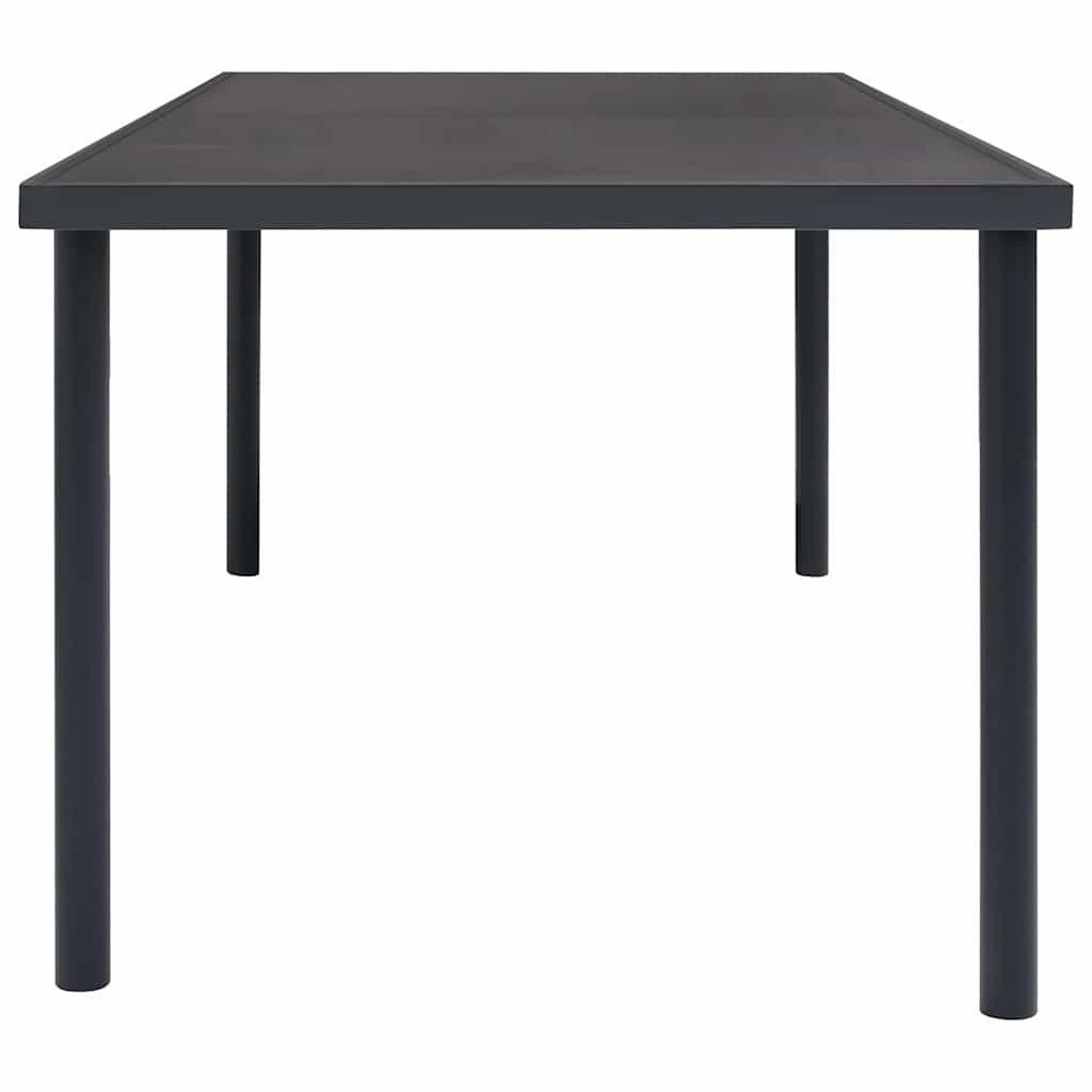 Mesa de comedor de jardín acero gris antracita