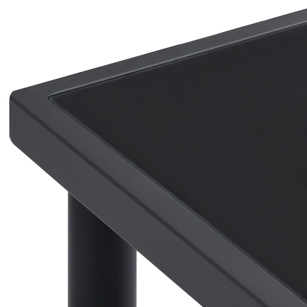 Mesa de comedor de jardín acero gris antracita