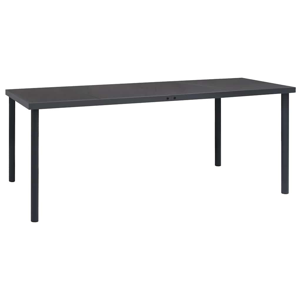 Mesa de comedor de jardín acero gris antracita