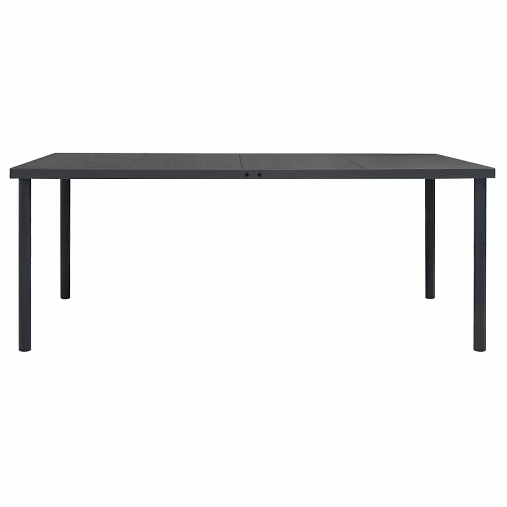 Mesa de comedor de jardín acero gris antracita